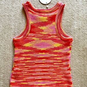 Vibrant Multicolor Knit Crop Top